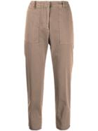 Peserico High Waisted Cropped Trousers - Neutrals