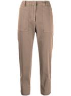 Peserico High Waisted Cropped Trousers - Neutrals