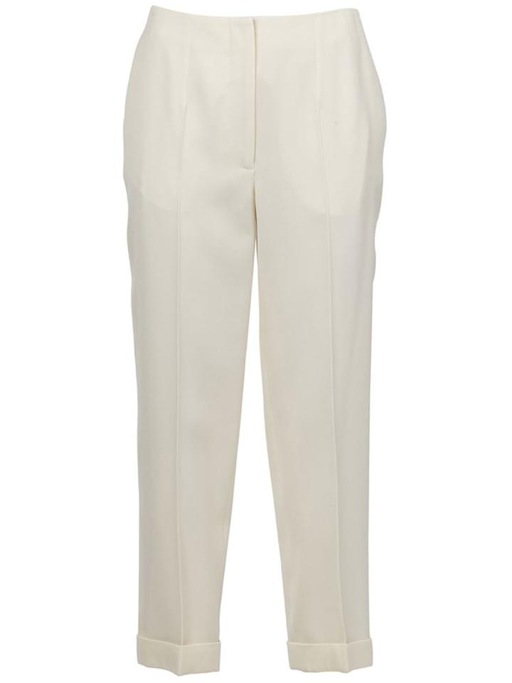 Alexander Mcqueen - Cropped Trousers - Women - Cupro/virgin Wool - 44, White, Cupro/virgin Wool