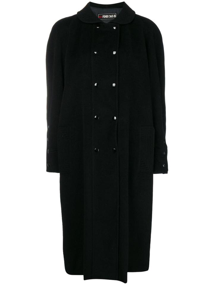 Fendi Vintage Peter Pan Collar Coat - Black