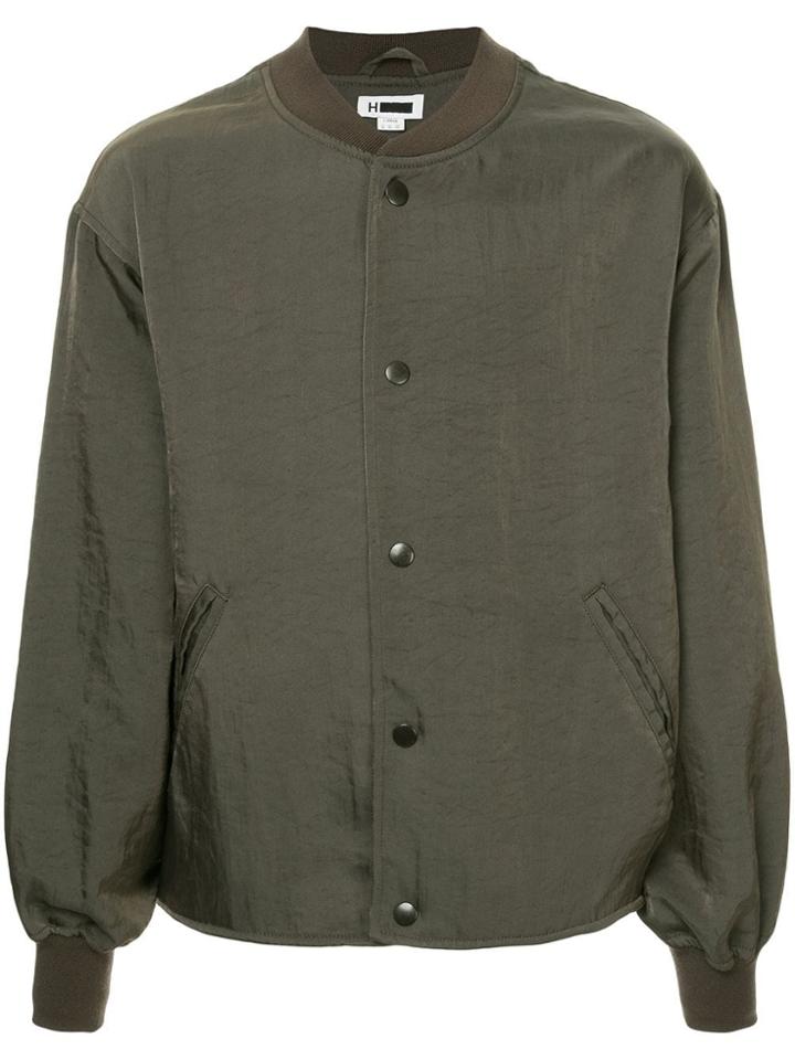 H Beauty & Youth Shell Bomber Jacket - Green