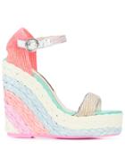 Sophia Webster Pastel Lucita 140 Raffia Wedges - Multicolour