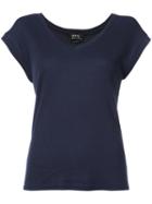 A.p.c. - Short Sleeve T-shirt - Women - Modal/cotton - S, Blue, Modal/cotton