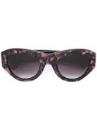 Linda Farrow Gallery Round Framed Sunglasses - Pink & Purple