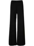 Sally Lapointe Palazzo Pants, Women's, Size: Medium/large, Black, Viscose/polyester