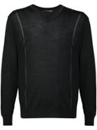 Mackintosh 0002 V-neck Jumper - Black