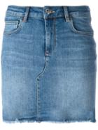 Twin-set Raw Hem Denim Skirt, Women's, Size: Xs, Blue, Cotton
