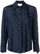 Erika Cavallini Embellished Fitted Blouse - Blue