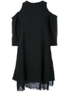 Kitx Crushed Linen Round Neck Dress, Women's, Size: 12, Black, Linen/flax