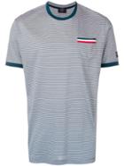 Paul & Shark Tricolour Detail Striped T-shirt - Blue