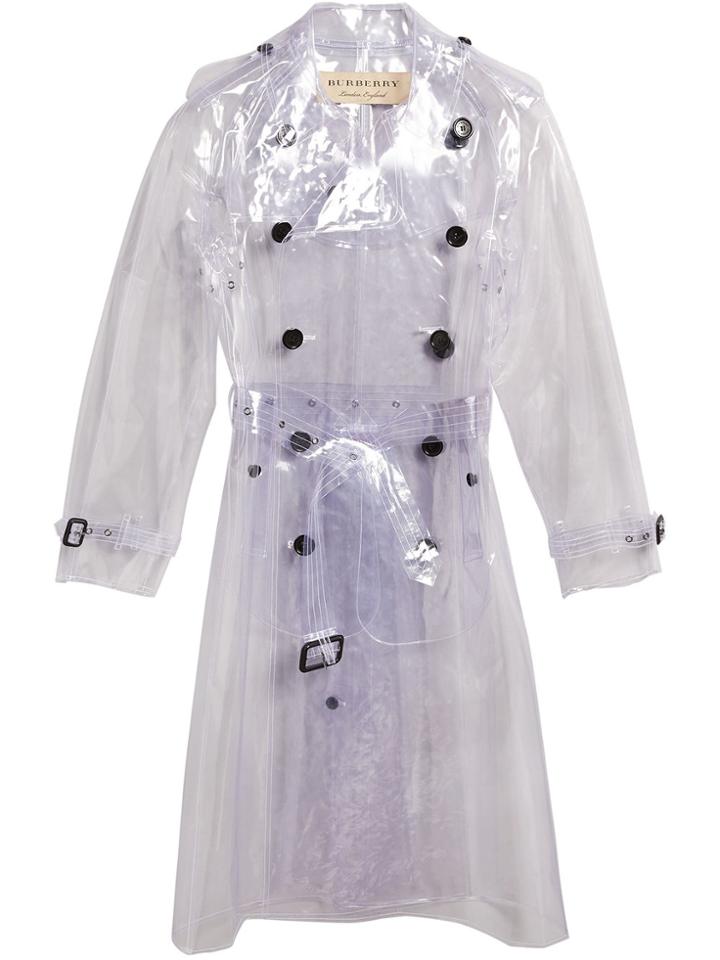 Burberry Transparent Trench Coat - Metallic