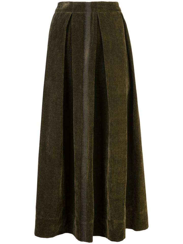 Uma Wang Front Pleat Full Skirt - Grey