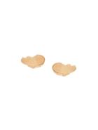 Fjord Brushed-effect Stud Earrings - Gold