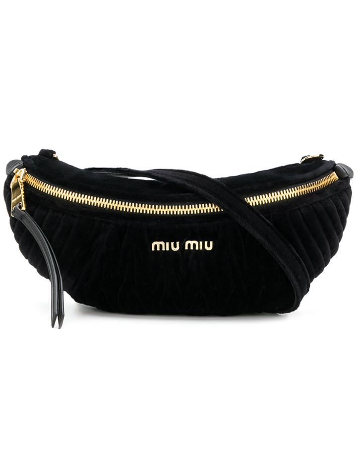 Miu Miu Zipped Bumbag - Black