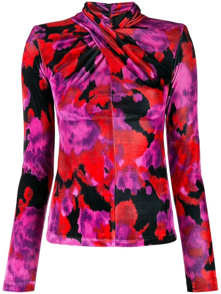 Richard Quinn Watercolour Print Top - Red