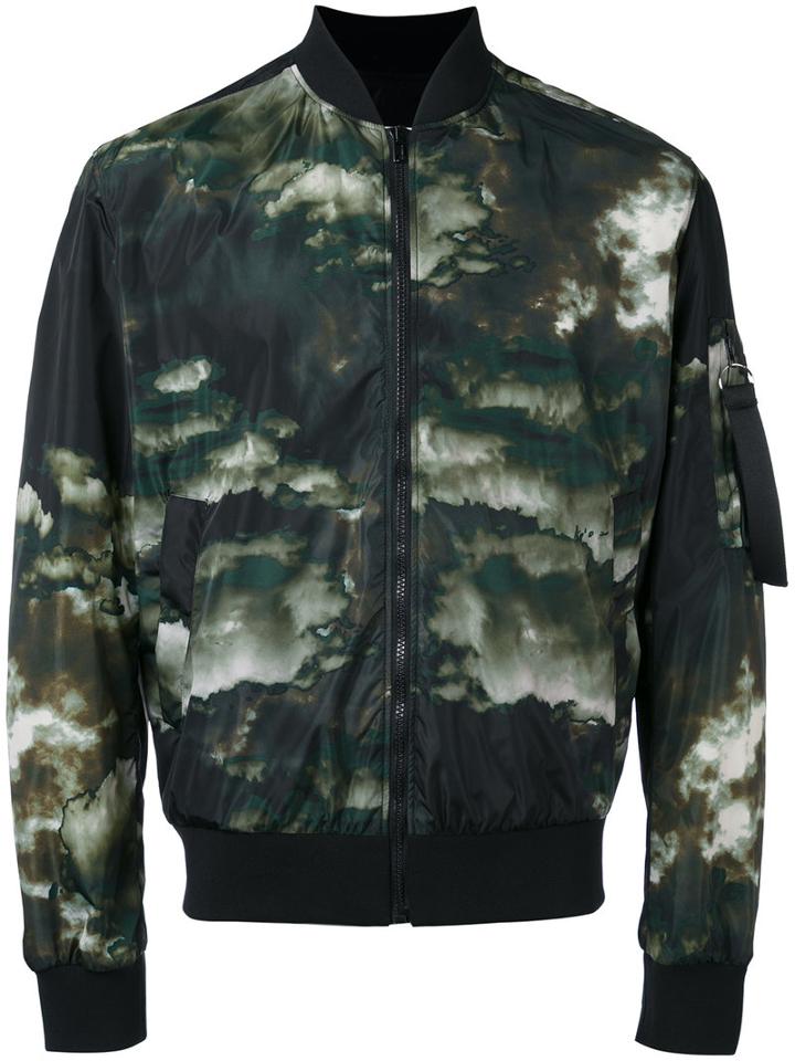 Msgm - Cloud Print Bomber - Men - Polyamide/polyamide-8 - 50, Green, Polyamide/polyamide-8