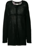 Comme Des Garçons Vintage Semi-sheer Elongated Jumper - Black