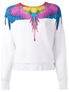 Marcelo Burlon County Of Milan - Rainbow Feather Print Sweatshirt - Women - Cotton - S, White, Cotton