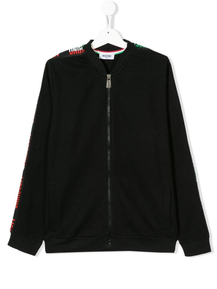 Moschino Kids Logo Track Top - Black