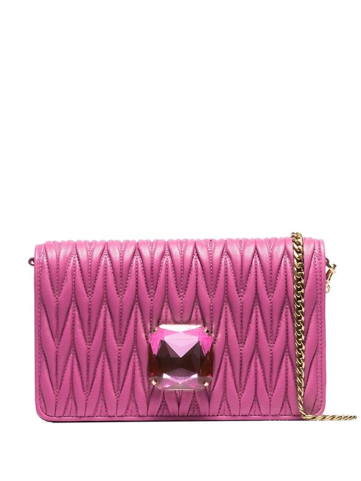 Miu Miu Quilted Cross-body Bag - Pink