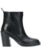 Ann Demeulemeester Slip-on Heel Ankle Boots - Black