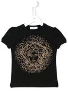 Young Versace Embellished Medusa T-shirt, Boy's, Size: 6 Yrs, Black