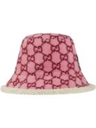 Gucci Cloche In Lana Gg - Pink