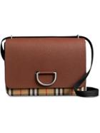 Burberry The Medium Vintage Check And Leather D-ring Bag - Brown