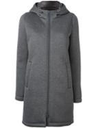 Herno Zip Up Coat, Women's, Size: 46, Grey, Viscose/polyamide/polyester
