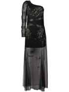 Patrizia Pepe One-shoulder Embellished Dress - Black
