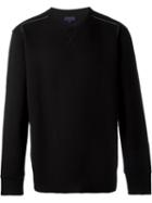 Lanvin Crew Neck Sweatshirt, Men's, Size: M, Black, Cotton/polyamide