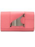 Perrin Paris Metallic Fit Flap Clutch