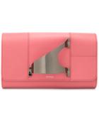 Perrin Paris Metallic Fit Flap Clutch