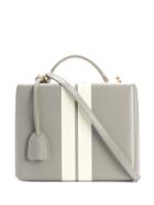 Mark Cross Striped Box Tote Bag - Grey