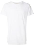 1017 Alyx 9sm Crew Neck T-shirt With Zip Detail - White