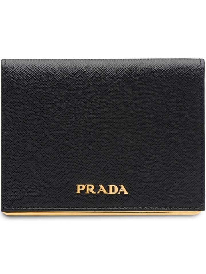 Prada Small Logo Wallet - Black