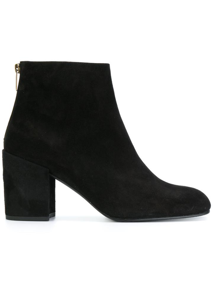 Stuart Weitzman Zipped Ankle Boots - Black