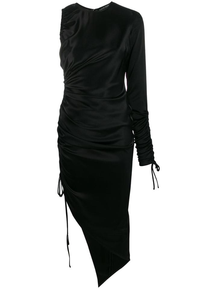 David Koma Asymmetric Midi Dress - Black