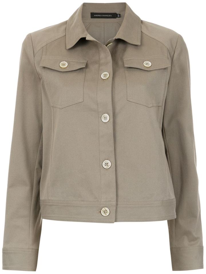 Andrea Marques Panelled Jacket - Green