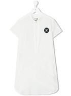 Nununu - Mandarin Neck T-shirt Dress - Kids - Cotton - 7 Yrs, White