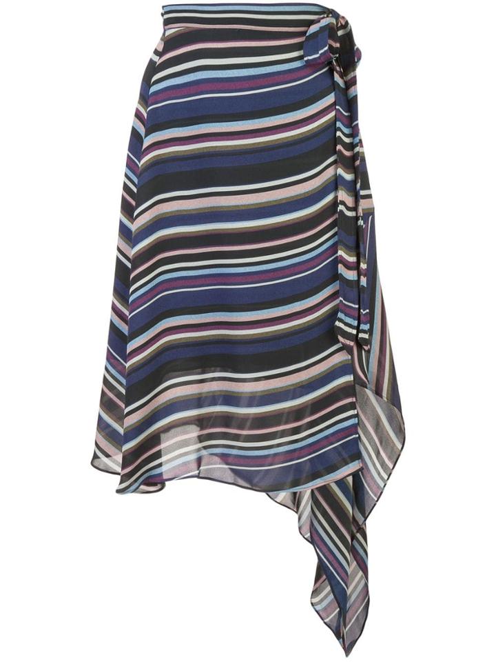 Nicole Miller Flight Stripe Skirt - Blue