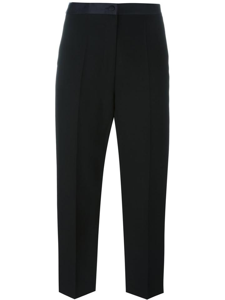Alexander Wang Cropped Straight Leg Trousers, Women's, Size: 4, Black, Polyester/viscose/wool