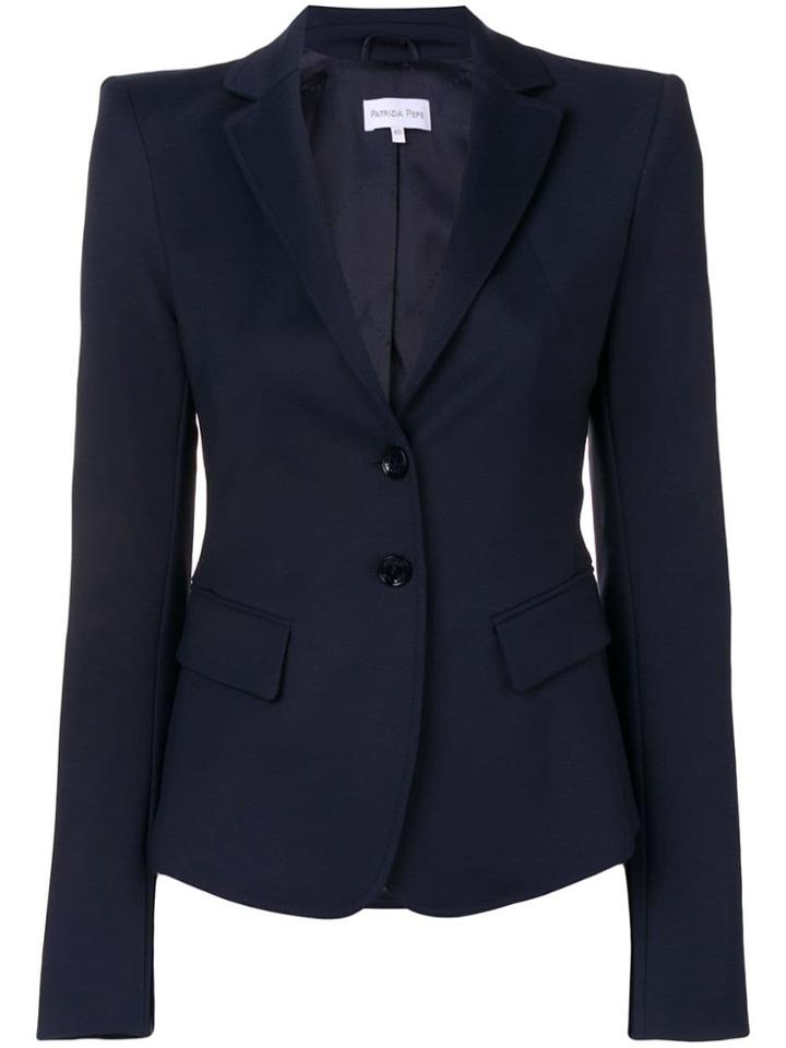 Patrizia Pepe Fitted Blazer - Blue