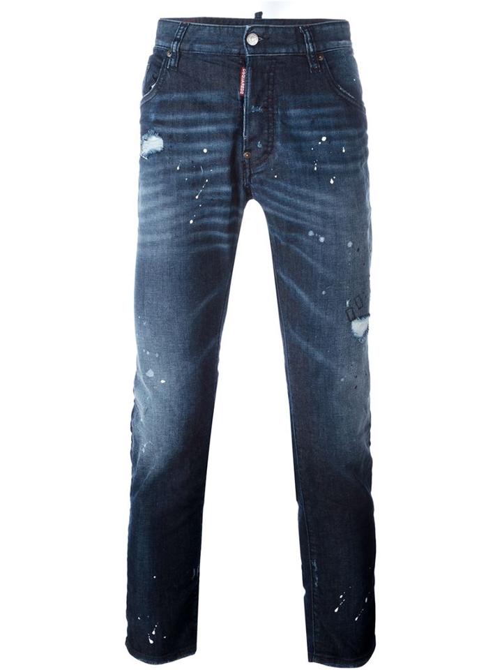 Dsquared2 Skater Jeans, Men's, Size: 54, Blue, Cotton/spandex/elastane/polyester
