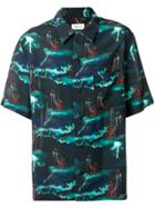 You As Hawaii Storm Print Shirt - Blue