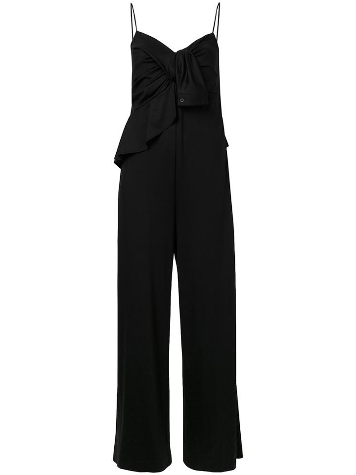 Aula Tie Knot Jumpsuit, Women's, Size: 0, Black, Cupro/polyurethane