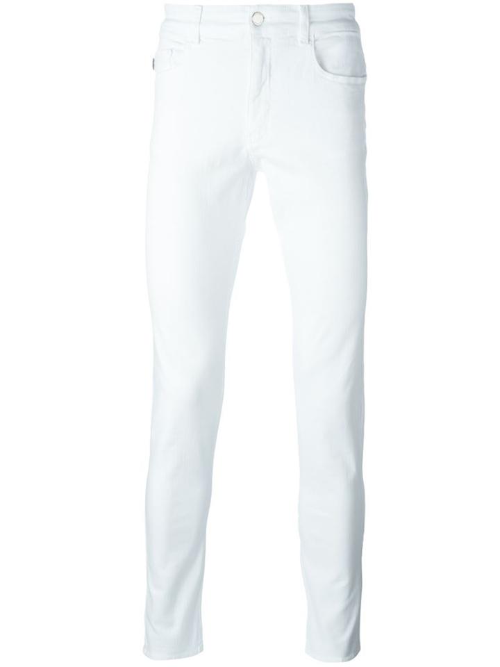 Love Moschino Skinny Jeans, Men's, Size: 36, White, Cotton/polyester/spandex/elastane