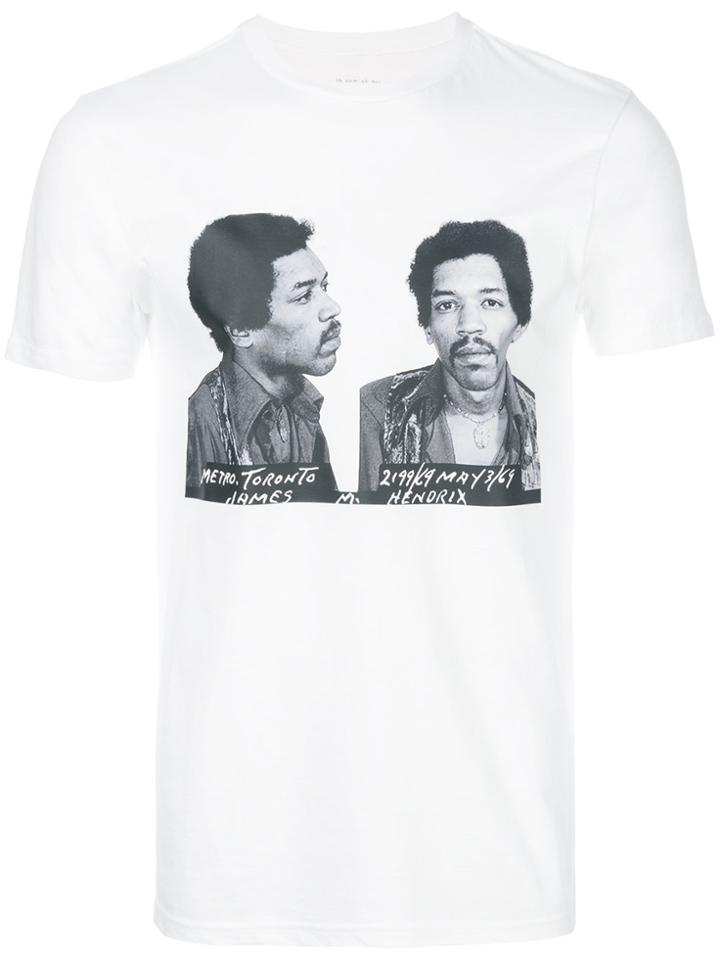 Ih Nom Uh Nit Jimi Hendrix Mugshot T-shirt - White