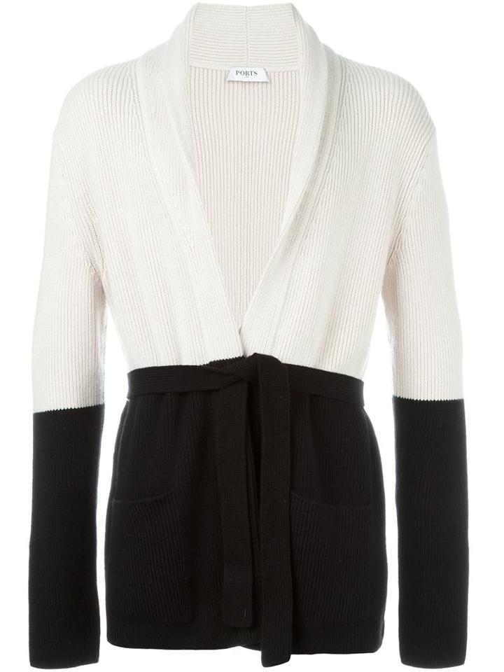 Ports 1961 Shawl Lapels Belted Cardigan, Men's, Size: Medium, Nude/neutrals, Silk/cashmere/wool