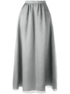 Armani Collezioni - Maxi Full Skirt - Women - Silk/viscose/polyester - 42, Women's, Grey, Silk/viscose/polyester